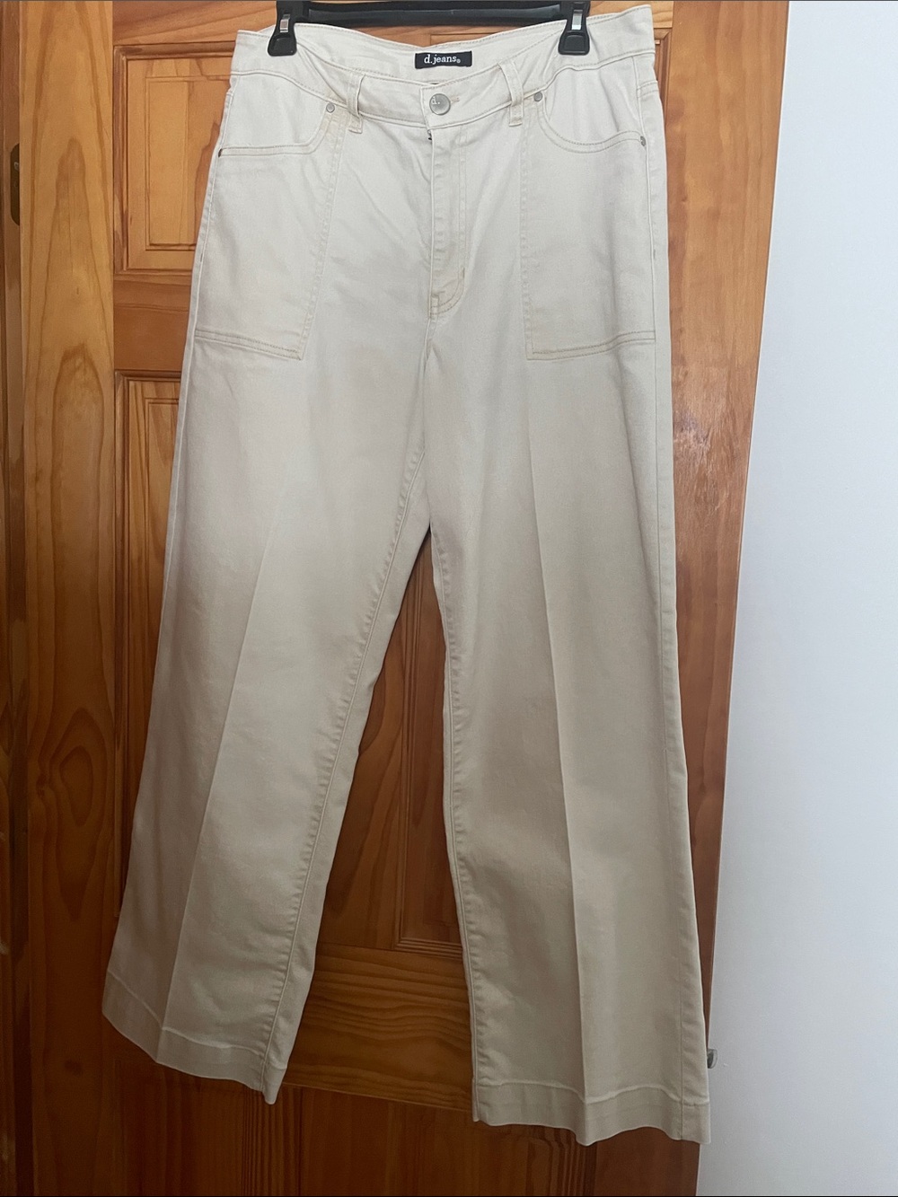d. jeans women’s Cream denim Wide-Leg Pants